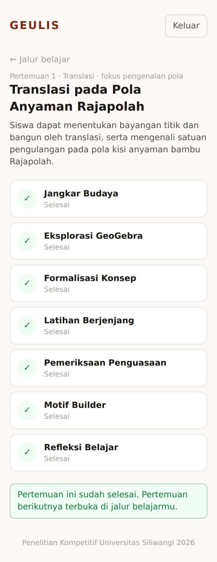 Tangkapan layar: Ikuti tujuh bagian dalam satu pertemuan
